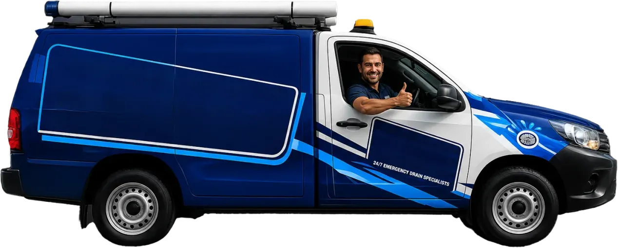 A licensed Fairfield plumber heading out in the service van